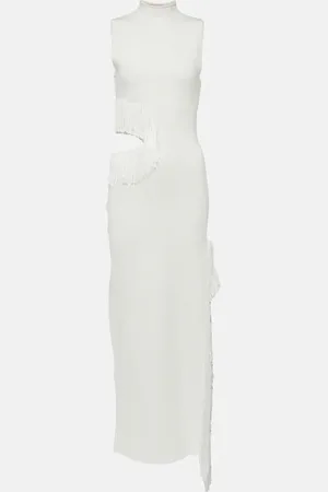 GALVAN Nova beaded compact knit gown