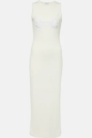 MAGDA BUTRYM Crochet-trimmed cotton midi dress