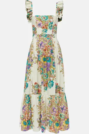 Etro Floral cotton poplin maxi dress