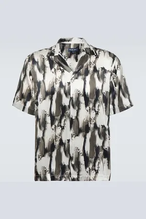 Frescobol Carioca Roberto printed silk bowling shirt