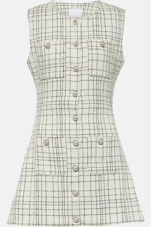SAME Grace checked knitted minidress