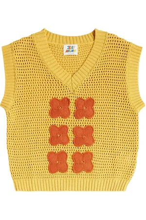 Jelly Mallow Fruit intarsia cotton vest