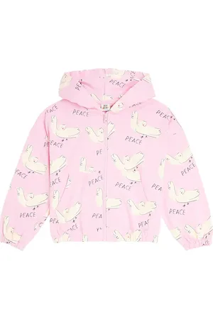 Jelly Mallow Peace cotton jersey hoodie
