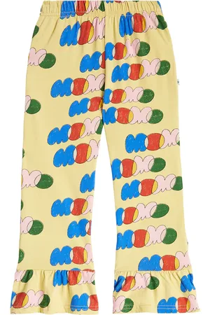 Jelly Mallow Momo printed ruffled cotton pants