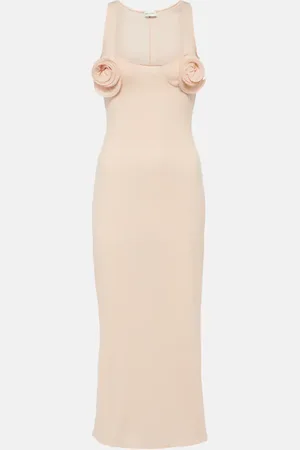 MAGDA BUTRYM Floral-appliquÃ© jersey midi dress