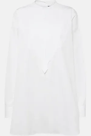 Jil Sander Embroidered cotton poplin blouse