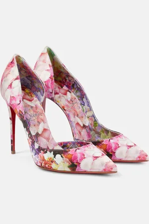 Christian Louboutin Iriza 100 floral crÃªpe satin pumps
