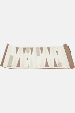 Brunello Cucinelli Portable leather backgammon set