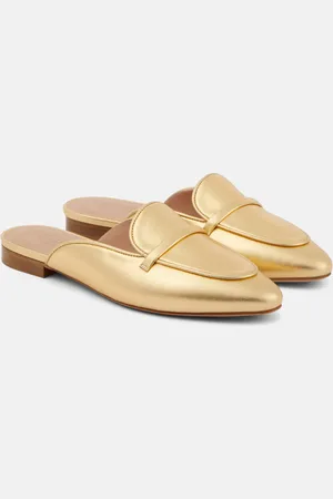 MALONE SOULIERS Berto metallic leather mules