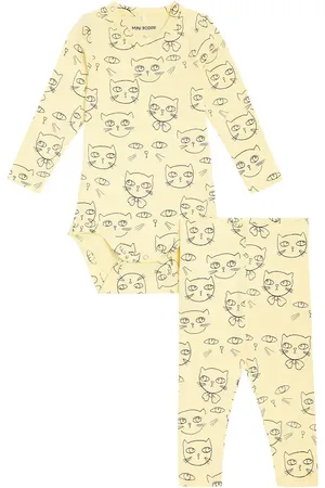 Mini Rodini Baby Cathlethes playsuit and pants set
