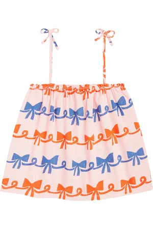 Bobo Choses Ribbon Bow ruffle-trimmed top