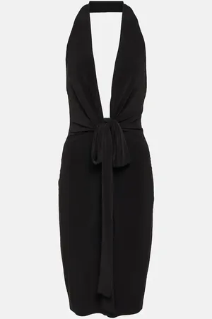 Norma Kamali Tie-detail halterneck minidress