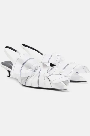 Balenciaga Knife 40 leather slingback pumps