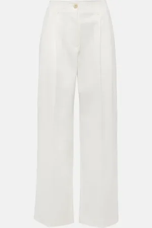 Totême High-rise cotton twill wide-leg pants
