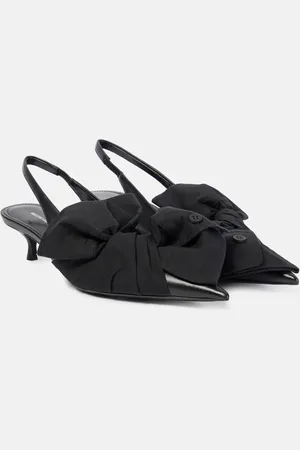 Balenciaga Bow-detail leather slingback pumps