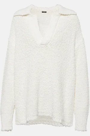 Joseph Textured cotton-blend polo sweater