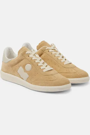 Isabel Marant Bryce leather-trimmed suede sneakers