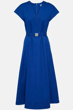 Tory Burch Belted cotton poplin midi dress