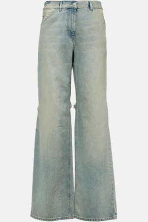 Courrèges CourrÃ¨ges Sailor mid-rise wide-leg jeans