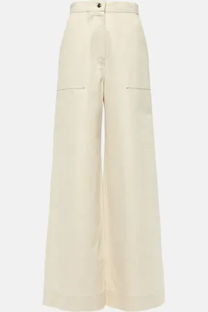 Max Mara Oboli cotton and linen wide-leg pants