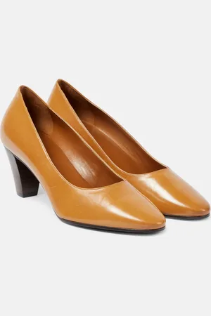 The Row Charlotte leather pumps