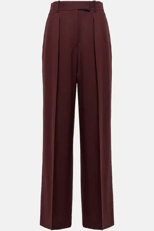 The Row Antone high-rise virgin wool wide-leg pants