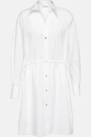 Vince Ruched cotton shirtdress