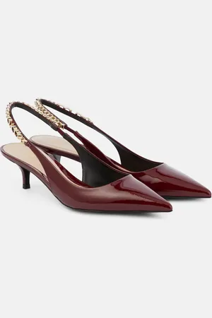 Gucci Signoria patent leather slingback pumps