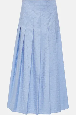 Gucci GG Supreme Oxford cotton midi skirt