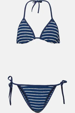 Hunza G Gina striped bikini