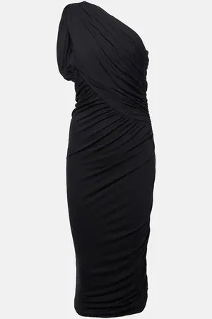 Rick Owens Lilies Amira draped jersey midi dress