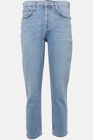 AGOLDE Riley high-rise cropped slim jeans