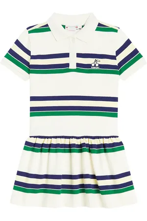 BONPOINT Damia striped cotton jersey dress