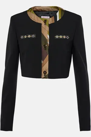 Puccini Vivara cropped wool-blend jacket