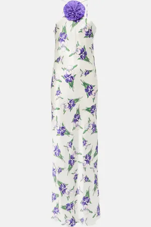 RODARTE Floral-appliquÃ© silk gown