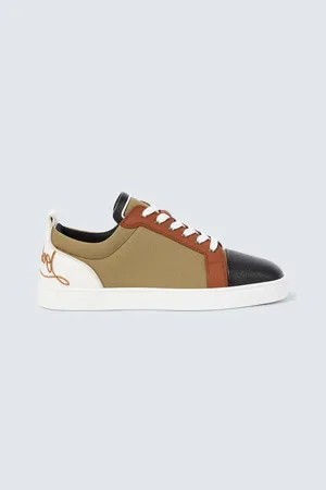 Christian Louboutin Fun Louis Junior leather and canvas sneakers