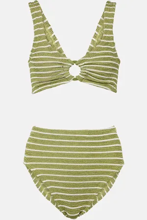Hunza G Nadine striped high-rise bikini