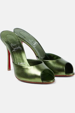 Christian Louboutin Me Dolly 100 metallic leather mules