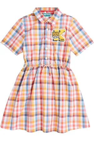 Kenzo Campus checked cotton dress