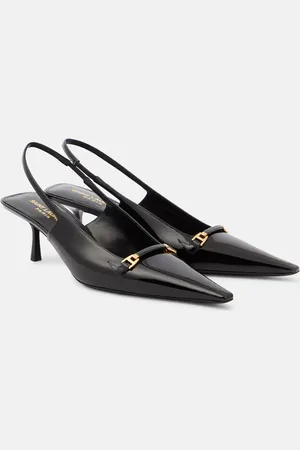 Saint Laurent Carine 55 patent leather slingback pumps
