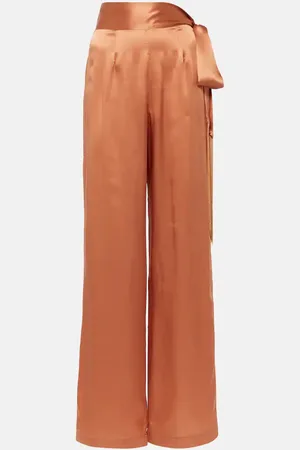 ‎Taller Marmo‎ Verdi silk satin wide-leg pants