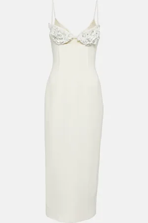 DAVID KOMA Embellished cady midi dress
