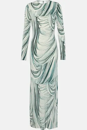 Paco rabanne Printed jersey maxi dress