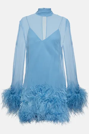 ‎Taller Marmo‎ Gina Spirito feather-trimmed minidress