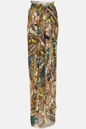 Jean Paul Gaultier Papillon printed beach cover-up