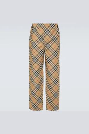 Burberry Checked track pants