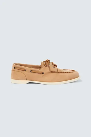JOHN LOBB Foil leather boat shoes