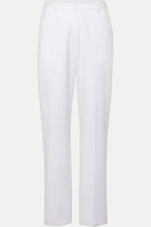 VALENTINO Low-rise cotton slim pants