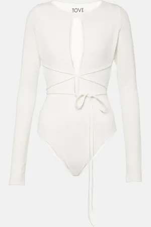 TOVE Jennifer cutout crÃªpe jersey bodysuit