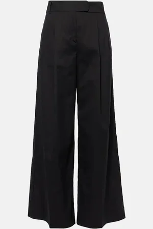 Max Mara Cassia cotton-blend poplin wide-leg pants
